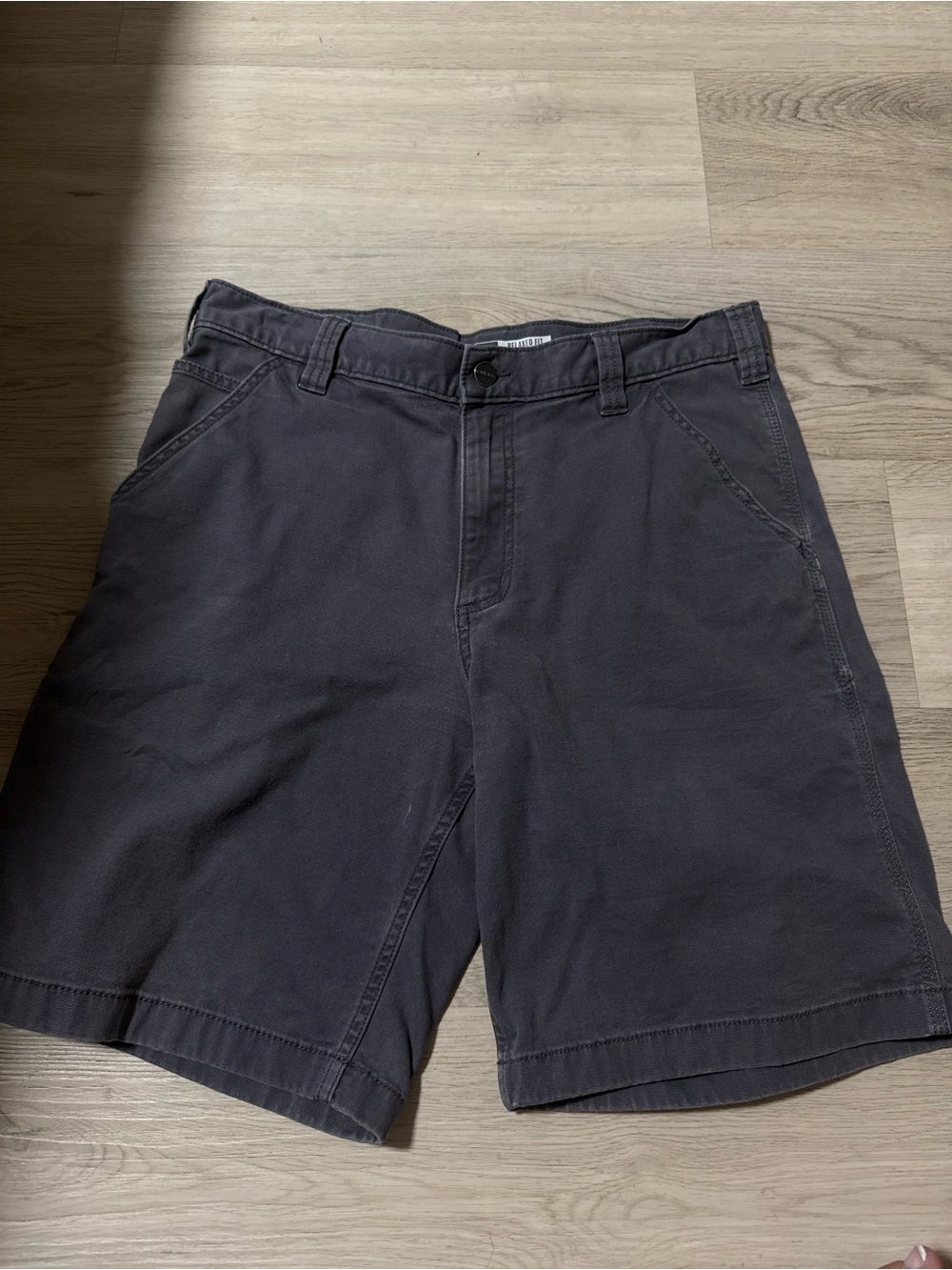 CARHARTT Rugged Flex Relaxed Fit Canvas Work Shorts Dark Gray Men’s Size 34